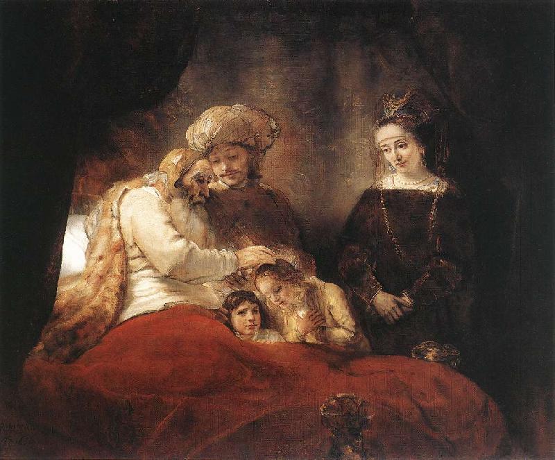 REMBRANDT Harmenszoon van Rijn Jacob Blessing the Children of Joseph